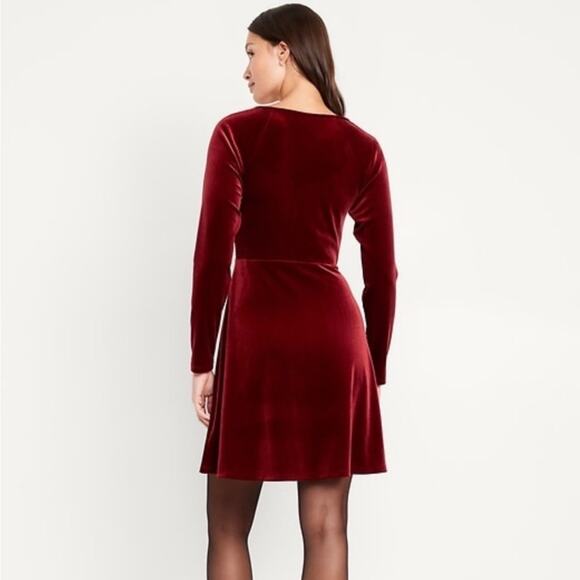 Old Navy Scarlet Velvet Square Neckline Juliet Mini Dress NWT - Picture 8 of 10